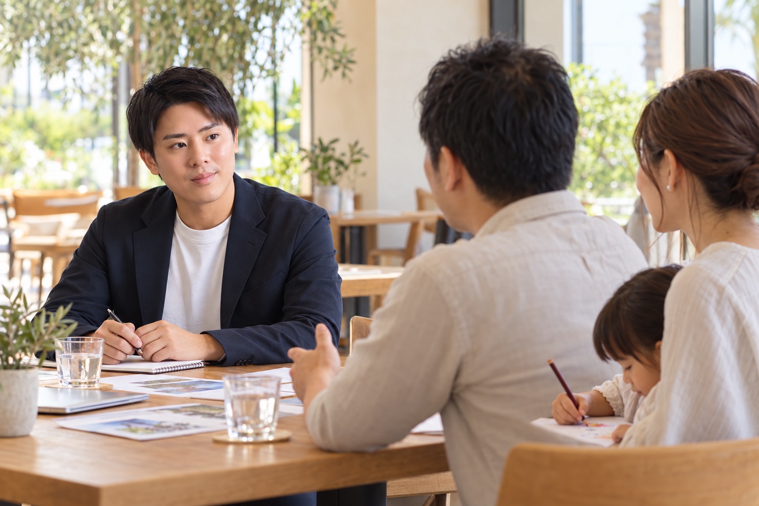 ご家族の相談にのる山田あきと